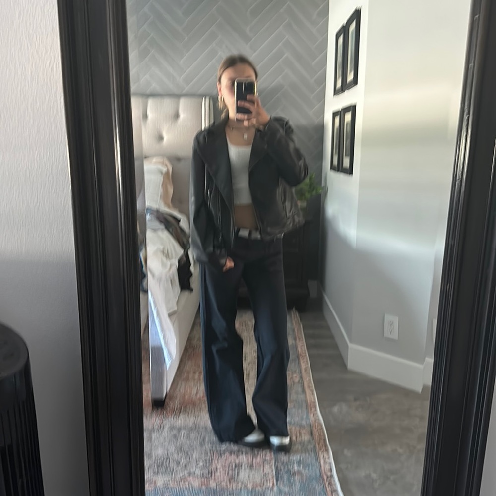 elie tahari leather jacket